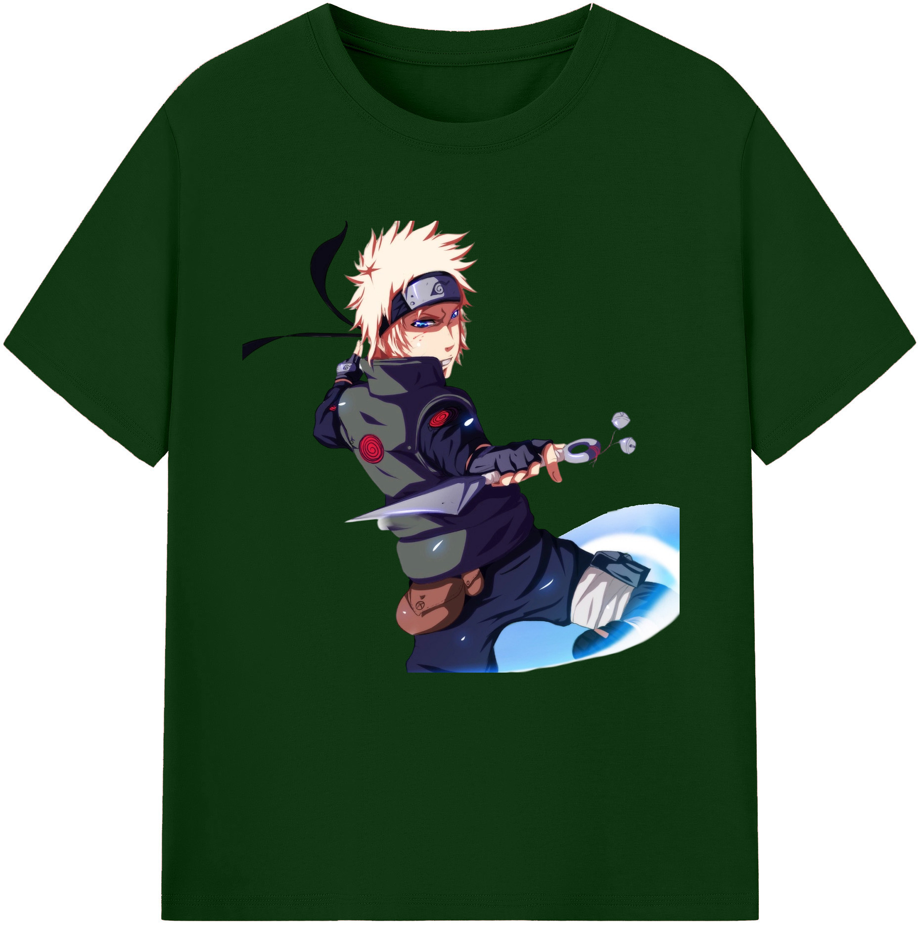 （画像用） NARUTO -ナルト- 波風 ミナト Namikaze Minato 綿100％半袖Tシャツ（フロントプリント）